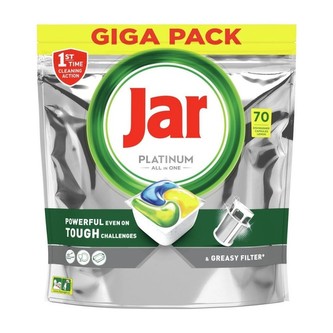 JAR Platinum Lemon tablety do myčky 3v1,  70ks