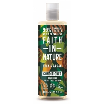 Faith in Nature Vyživující kondicionér pro suché a velmi suché vlasy Argan a bambucké máslo (Nourishing Conditioner) Objem 400 ml woman