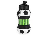 Spokey - CORT Skládací silikonová láhev fotbalový míč