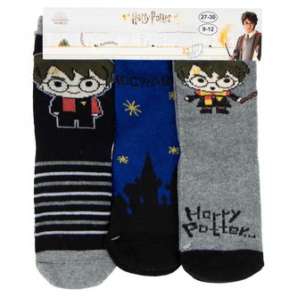 SADA 3 KS PONOŽKY HARRY POTTER - velikost 23-26
