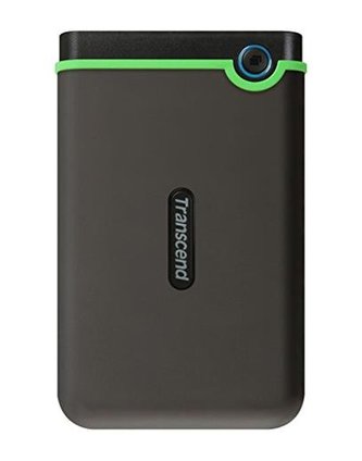 Disk Transcend StoreJet 25M3, SLIM, 2TB SATA, USB 3.0, 2.5” šedo-zelený