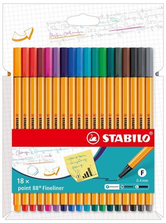 STABILO point 88 18 ks Sada v kartonovém obalu Standard STABILO point 88 18 ks Sada v kartonovém obalu Standard
