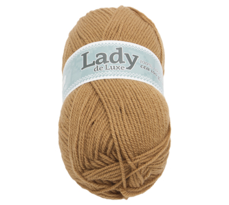Příze LADY de Luxe - hnědá - 100g / 238 m