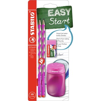 STABILO EASYgraph S školní set růžový R s ořezávatkem a pryží STABILO EASYgraph S školní set růžový R s ořezávatkem a pryží