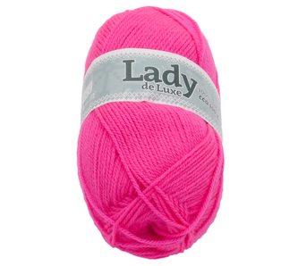 Příze LADY de Luxe - neon růžová - 100g / 238 m