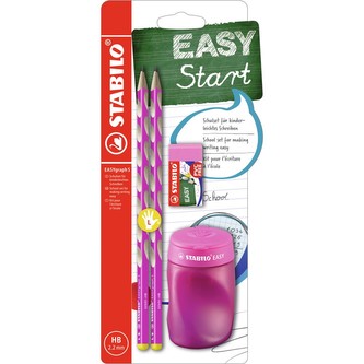 STABILO EASYgraph S školní set růžový L s ořezávatkem a pryží STABILO EASYgraph S školní set růžový L s ořezávatkem a pryží