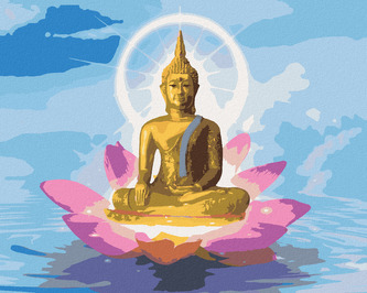 Malování podle čísel - BUDDHA V LOTOSU - 80x100 cm, bez rámu a bez vypnutí plátna Malování podle čísel - BUDDHA V LOTOSU - 80x100 cm, bez rámu a bez vypnutí plátna