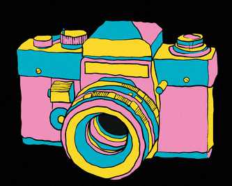 Malování podle čísel - POP-ART FOTOAPARÁT - 80x100 cm, vypnuté plátno na rám Malování podle čísel - POP-ART FOTOAPARÁT - 80x100 cm, vypnuté plátno na rám