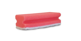 Houba SANITA tvarovaná červená/bílá balení 10 ks; 15,5x7x4,5 cm; polyuretan