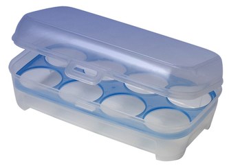 Dóza na 8 ks vajec; 19x11x6,5 cm; plast