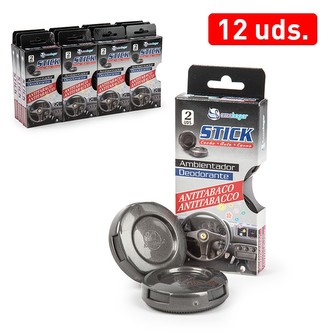 Osvěžovač vzduchu k přilepení do auta Anti-tabák 2x2,5g; 15x7,2x2,3cm; plast