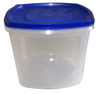 Dóza čtverec; 11,5x11,5x8,5 cm; 0,75 l; plast