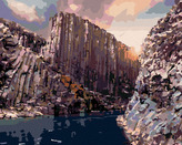 Malování podle čísel - ÚŽASNÁ KRAJINA NA ISLANDU - 40x50 cm, bez rámu a bez vypnutí plátna