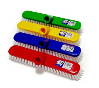 Kartáč Rex s tyčí 120 cm čtyř barev ZELENÁ; hrubý závit; 27x125x4 cm;390g; plast