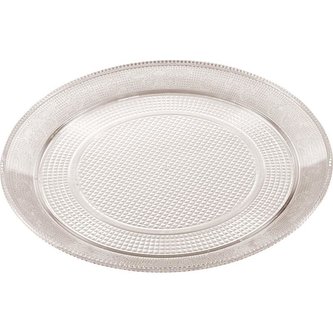 Talíř BANDEJA LUXE na zákusky/chlebíčky kulatý; 25x1,4 cm; plast