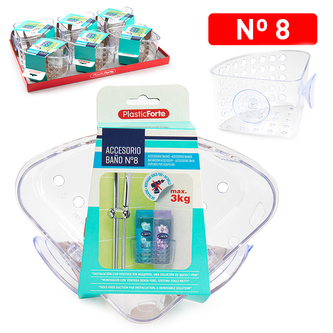 Závěsná polička do sprchy BANO 8; 19x14x10cm; plast