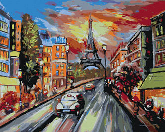 Malování podle čísel - BAREVNÁ PAŘÍŽ - 80x100 cm, bez rámu a bez vypnutí plátna