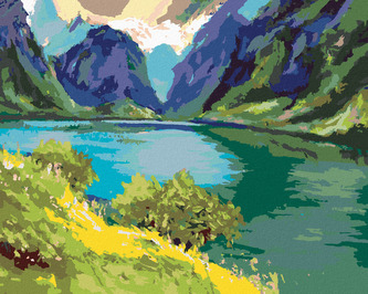 Malování podle čísel - KLIDNÉ HORSKÉ PROSTŘEDÍ - 80x100 cm, vypnuté plátno na rám Malování podle čísel - KLIDNÉ HORSKÉ PROSTŘEDÍ - 80x100 cm, vypnuté plátno na rám
