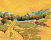 Malování podle čísel - POHLED NA LETNÍ KRAJINU - 80x100 cm, bez rámu a bez vypnutí plátna