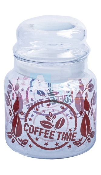Dóza COFFEE TIME s hermetickým víčkem ; 635 ml; sklo