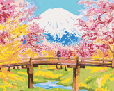 Malování podle čísel - TŘEŠNĚ U HOR - 40x50 cm, vypnuté plátno na rám