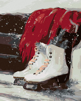 Malování podle čísel - LEDNÍ BRUSLE - 40x50 cm, vypnuté plátno na rám