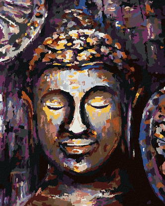 Malování podle čísel - BUDDHA V BARVÁCH - 80x100 cm, vypnuté plátno na rám Malování podle čísel - BUDDHA V BARVÁCH - 80x100 cm, vypnuté plátno na rám