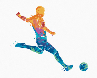 Malování podle čísel - FOTBALISTA - 80x100 cm, vypnuté plátno na rám Malování podle čísel - FOTBALISTA - 80x100 cm, vypnuté plátno na rám