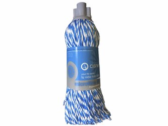 Mop MODRO-BÍLÝ 150g; mikrovlákno,plast