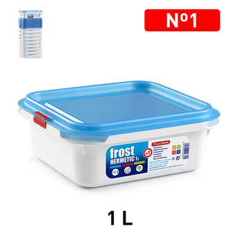 Dóza hermetická obdélníková;17,5x16x6,5 cm; 1l; plast