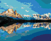 Malování podle čísel - LETNÍ PANORAMA JEZERA LAC BLANC - 40x50 cm, bez rámu a bez vypnutí plátna