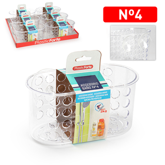 Závěsná polička do sprchy BANO 4; 17x8,5x8,5cm; plast