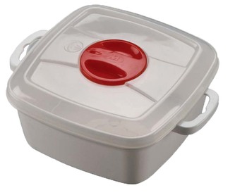 Hrnec do MVT čtverec; 17,5x15,5x8,5 cm;  1 l; plast
