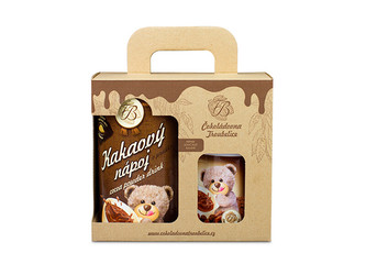 Čokoládovna Troubelice Dárkové balení: Kakaový nápoj 500 g + hrnek medvídek