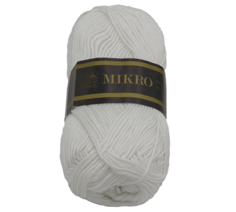 Příze MIKRO - bílá - 50g / 133 m