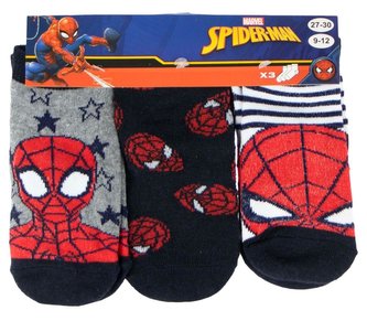 SADA 3 KS PONOŽKY SPIDERMAN - velikost 31-34