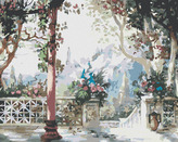 Malování podle čísel - TERASA S KVĚTINAMI - 80x100 cm, vypnuté plátno na rám