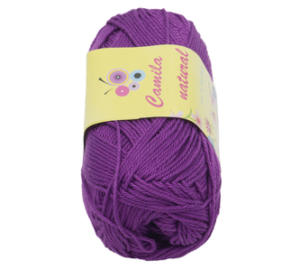 Příze CAMILA natural - tmavě fialová - 50g / 125 m