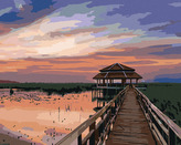 Malování podle čísel - THAJSKÁ KRAJINA - 40x50 cm, bez rámu a bez vypnutí plátna