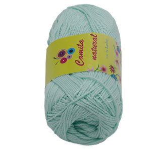Příze CAMILA natural - mentolová - 50g / 125 m