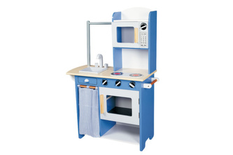 Dřevěná modrá kuchyňka 91 cm