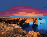 Malování podle čísel - FANTASTICKÝ OBLOUK V ATLANTSKÉM OCEÁNU - 40x50 cm, vypnuté plátno na rám