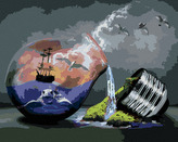 Malování podle čísel - OCHRANA ŽIVOTNÍHO PROSTŘEDÍ - 40x50 cm, vypnuté plátno na rám