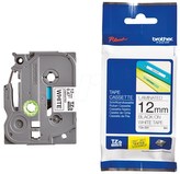 Páska, 12 mm x 8 m, BROTHER, bílá-černá