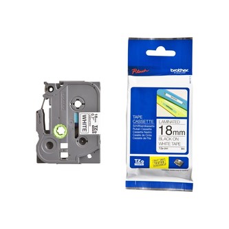 Páska, 18 mm x 8 m, BROTHER, bílá-černá