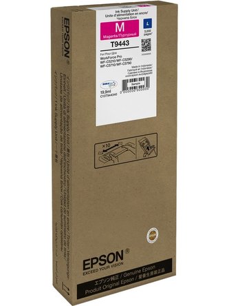 T9443 inkoustový toner pro Workforce Pro WF-C5000 serií tiskáren, EPSON, magenta, 19,9ml