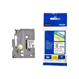 Páska, 6 mm x 8 m, BROTHER, bílá-černá