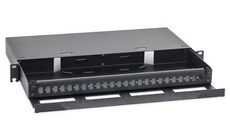 Triton 19" výsuvná optická vana 1U 24x SC, RAL9005