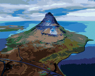 Malování podle čísel - HORA KIRKJUFELL - 40x50 cm, bez rámu a bez vypnutí plátna
