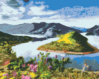 Malování podle čísel - MEANDRY ŘEKY - 40x50 cm, bez rámu a bez vypnutí plátna